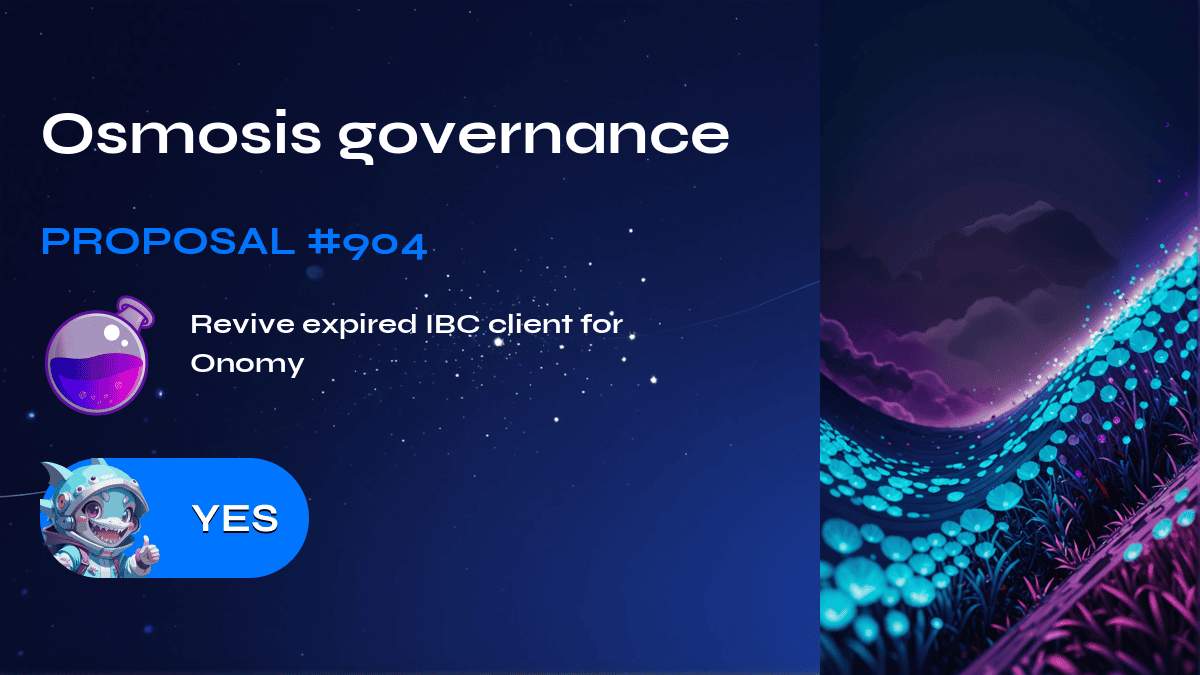 Osmosis governance. Proposal №904