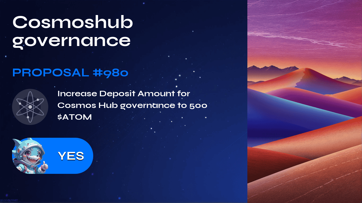 Governance di Cosmoshub. Proposta №980