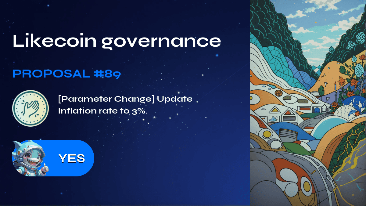 Likecoin governance. Proposal №89