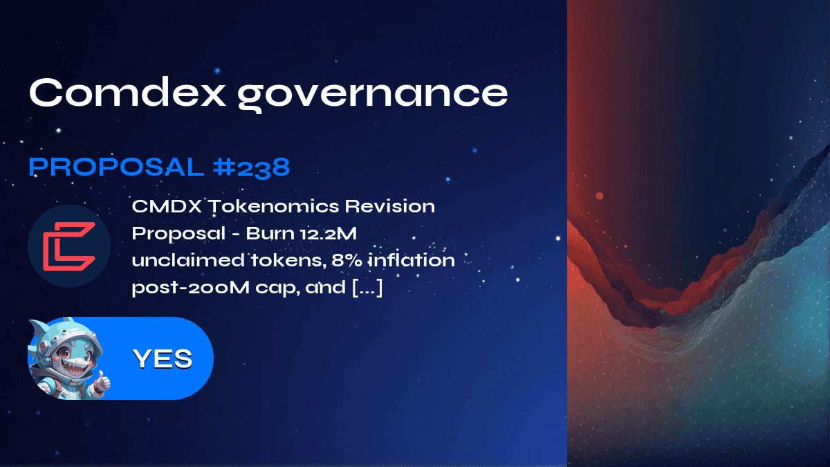 Comdex gouvernance. Proposition №238