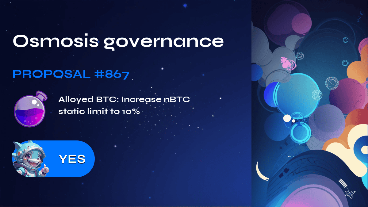 Osmosis governance. Proposal №867