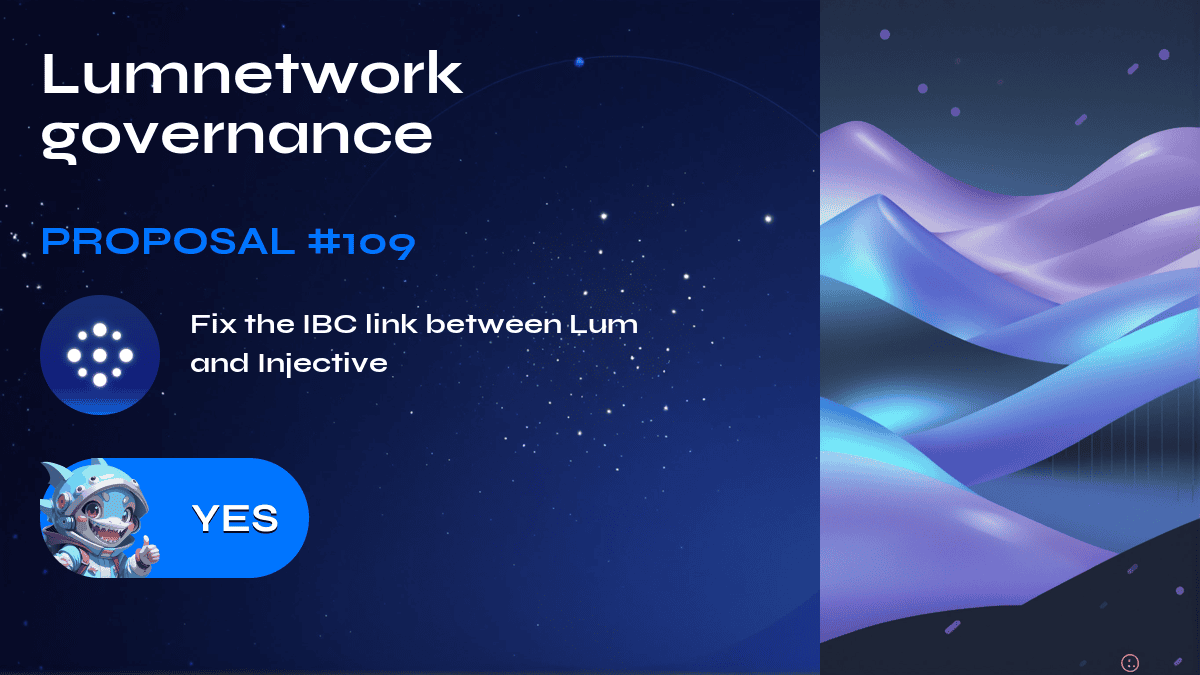 Lumnetwork 거버넌스. 제안 №109