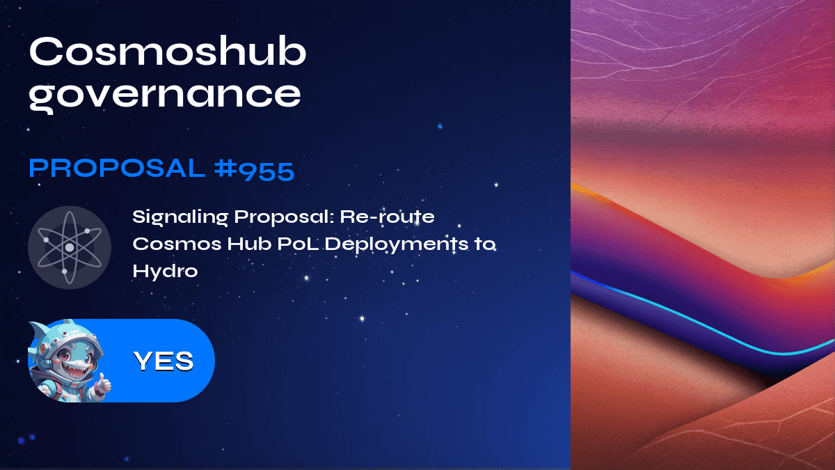 Governance Cosmoshub. Proposta №955