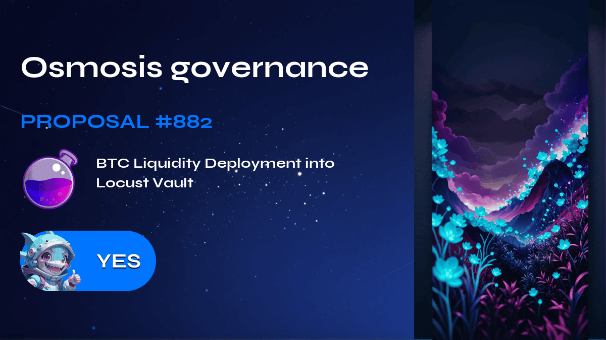 Osmosis governance. Proposal №882