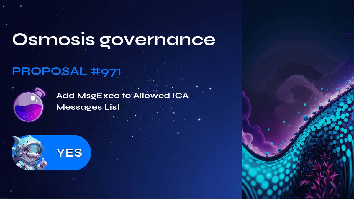Osmosis governance. Proposal №971