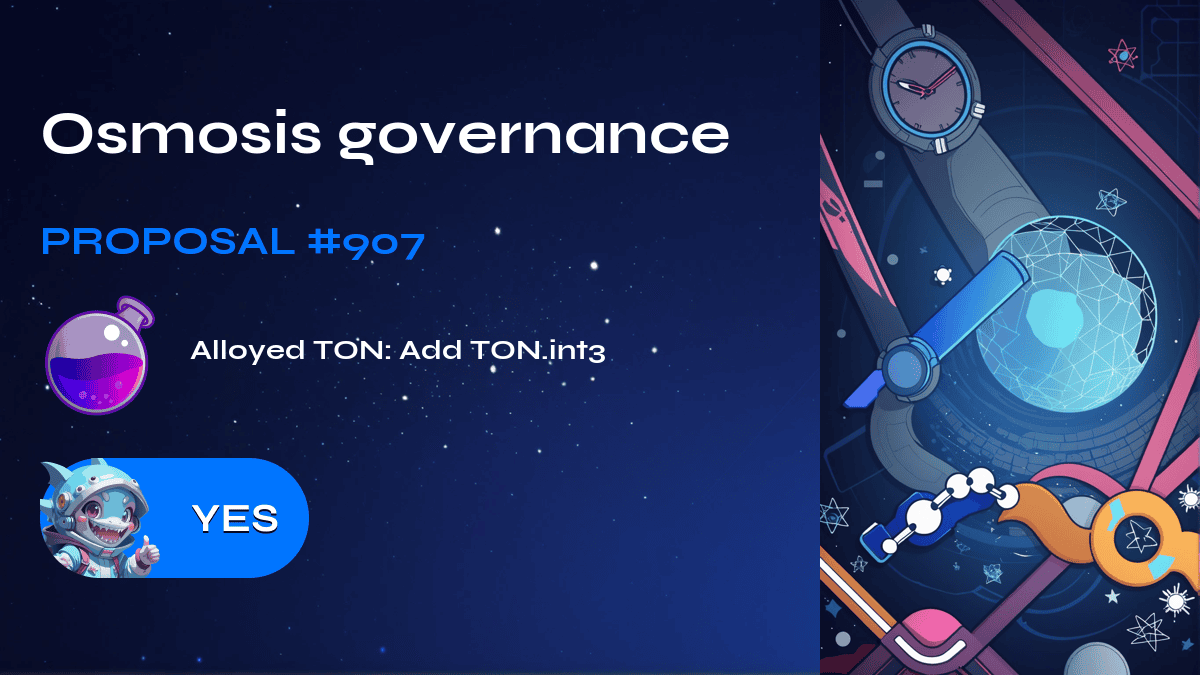 Osmosis governance. Proposal №907