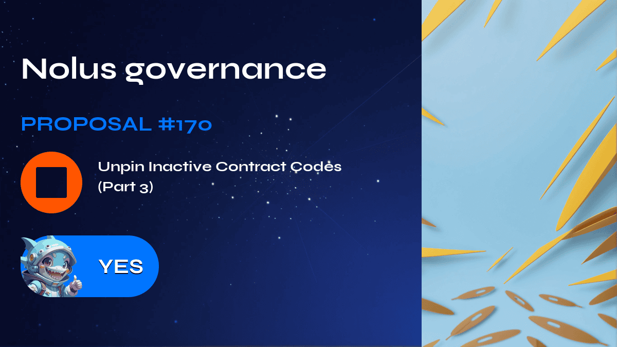 Nolus governance. Proposal №170