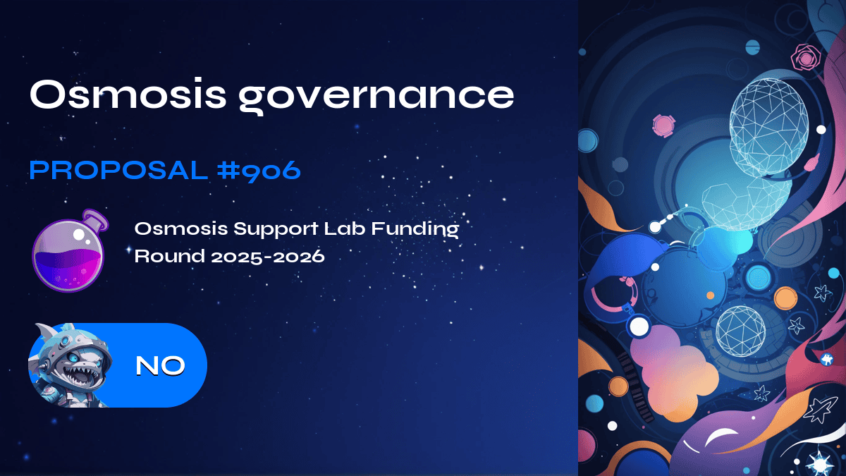 Osmosis governance. Proposal №906