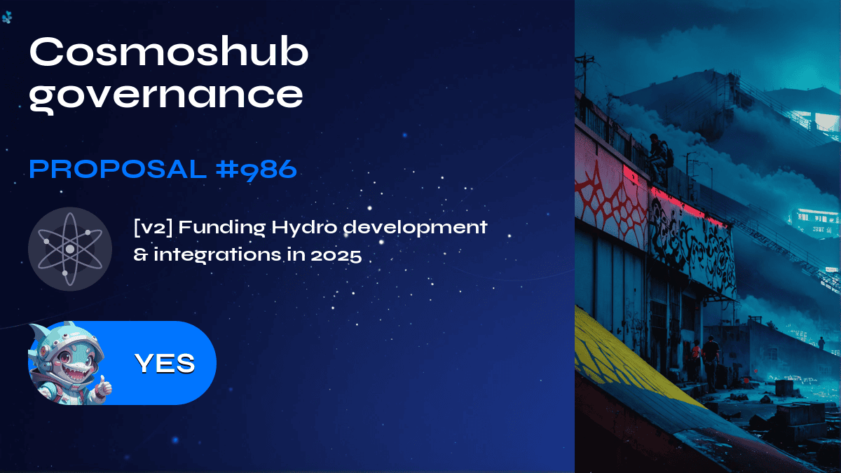 Cosmoshub governance. Proposal №986