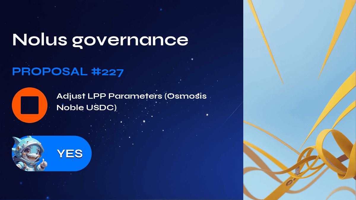 Nolus governance. Proposal №227