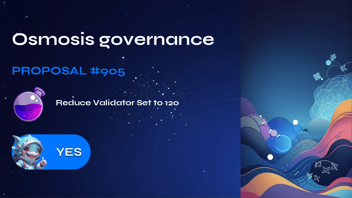 Osmosis governance. Proposal №905