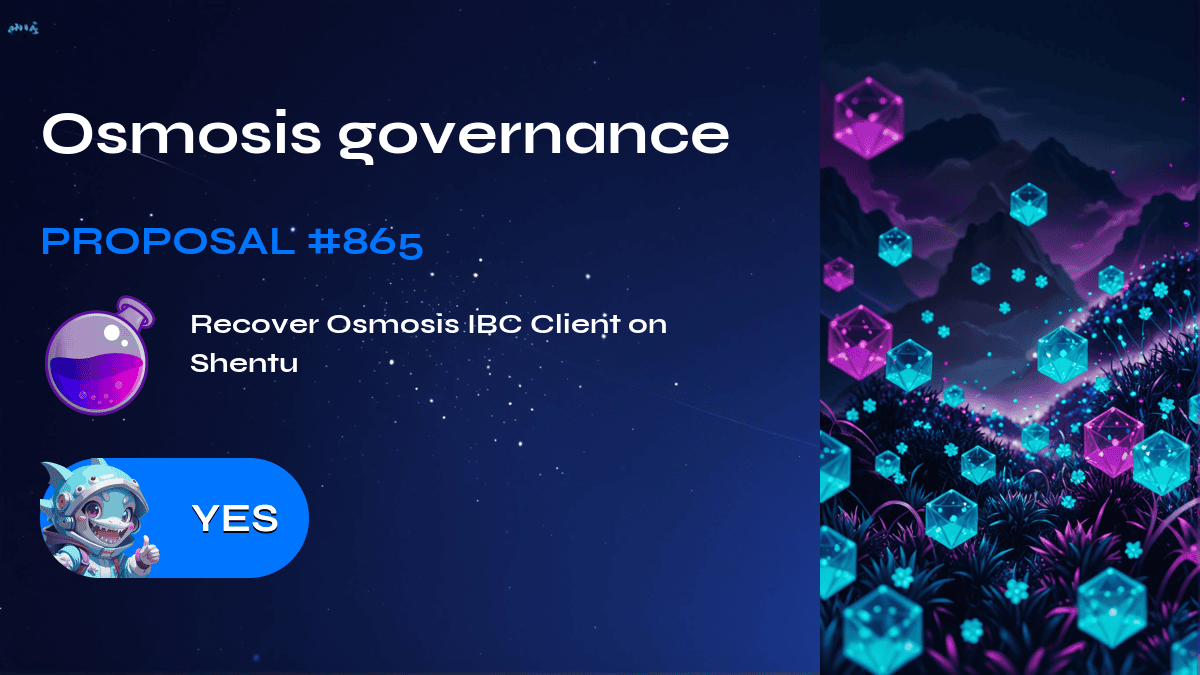 Osmosis governance. Proposal №865
