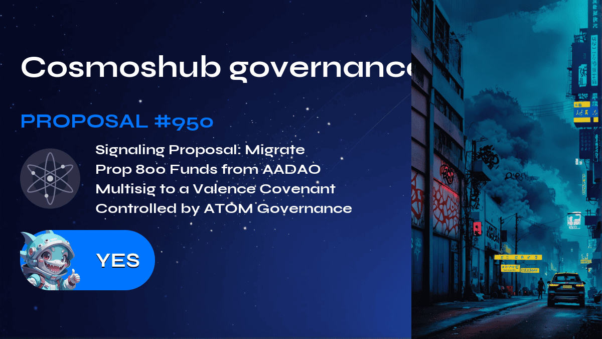 Gouvernance de Cosmoshub. Proposition №950