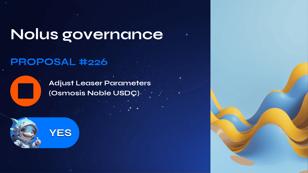 Nolus governance. Proposal №226