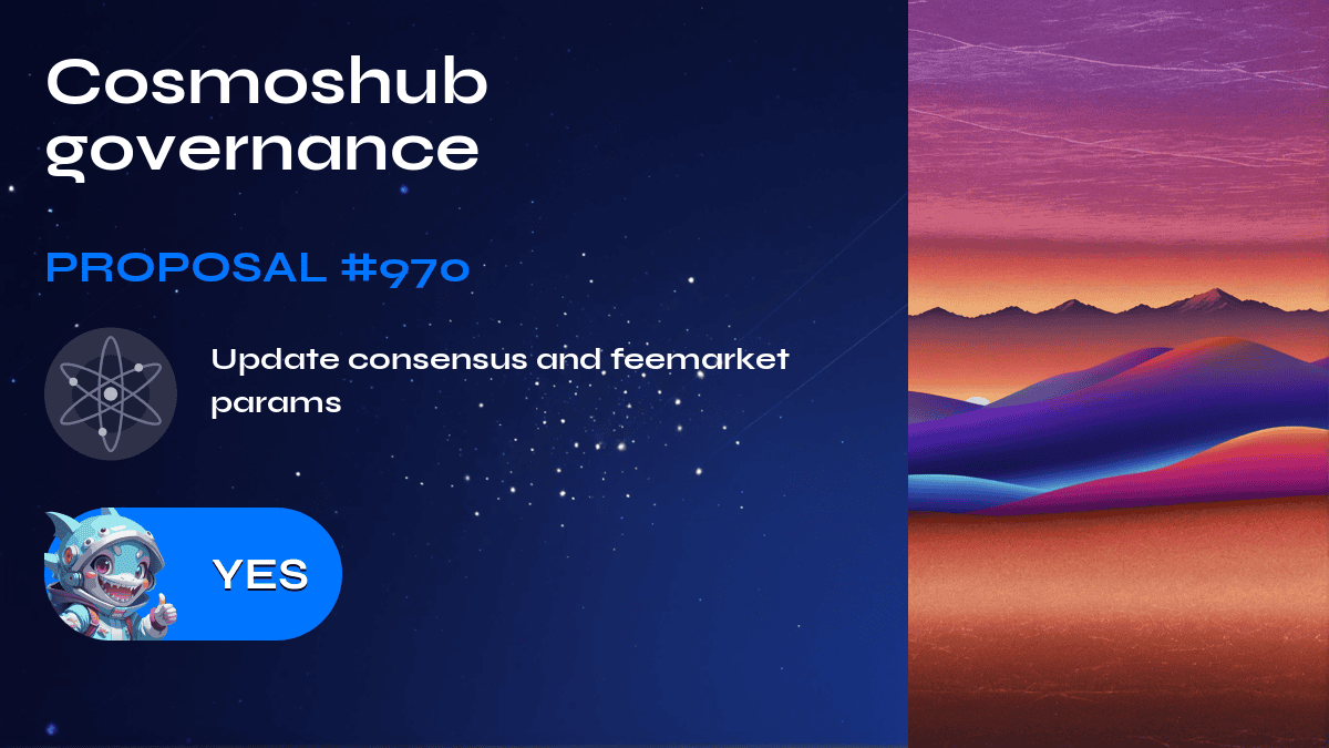 Governance di Cosmoshub. Proposta №970