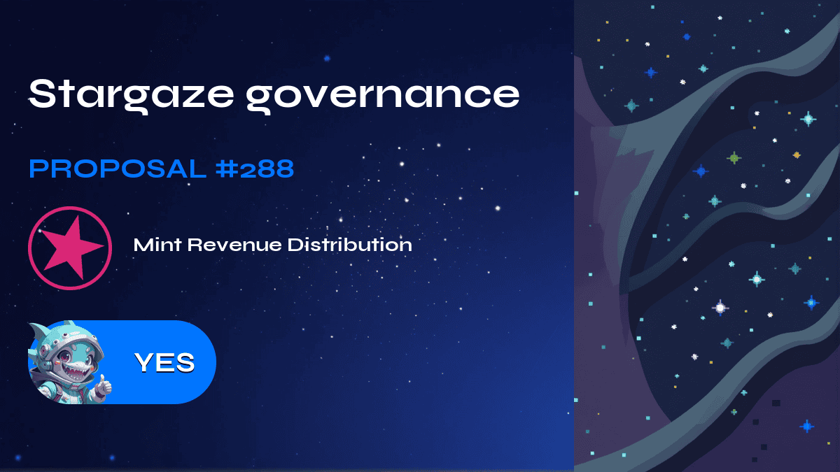 Gouvernance de Stargaze. Proposition №288