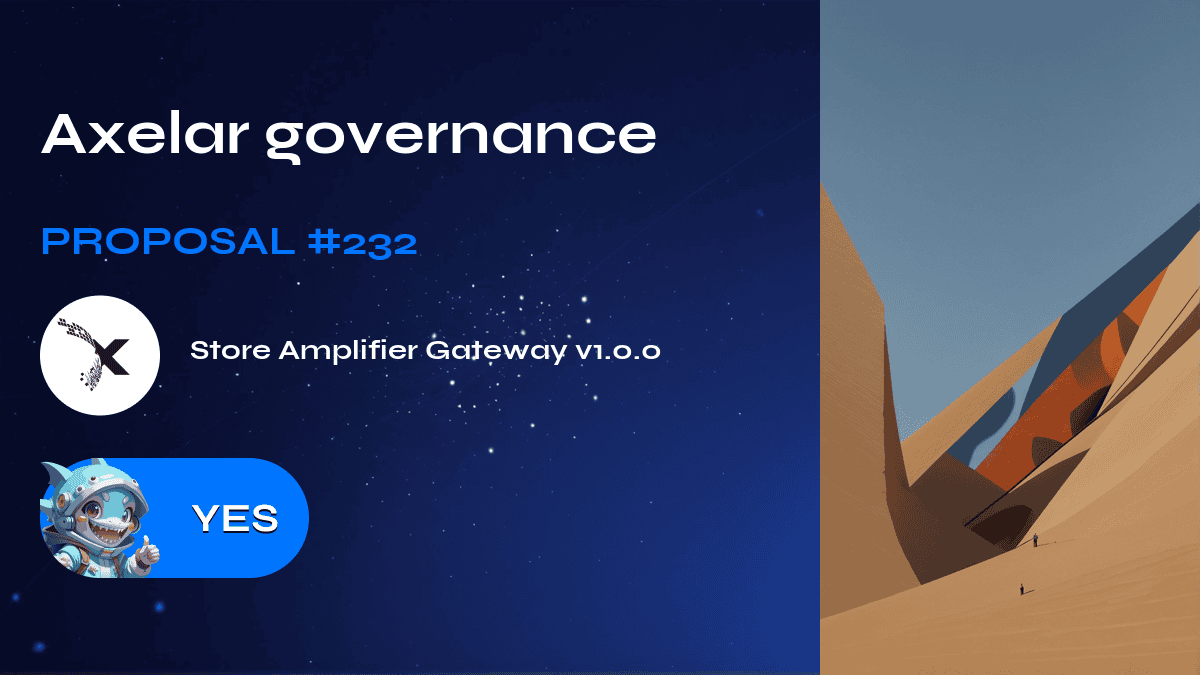 Axelar governance.建议 232