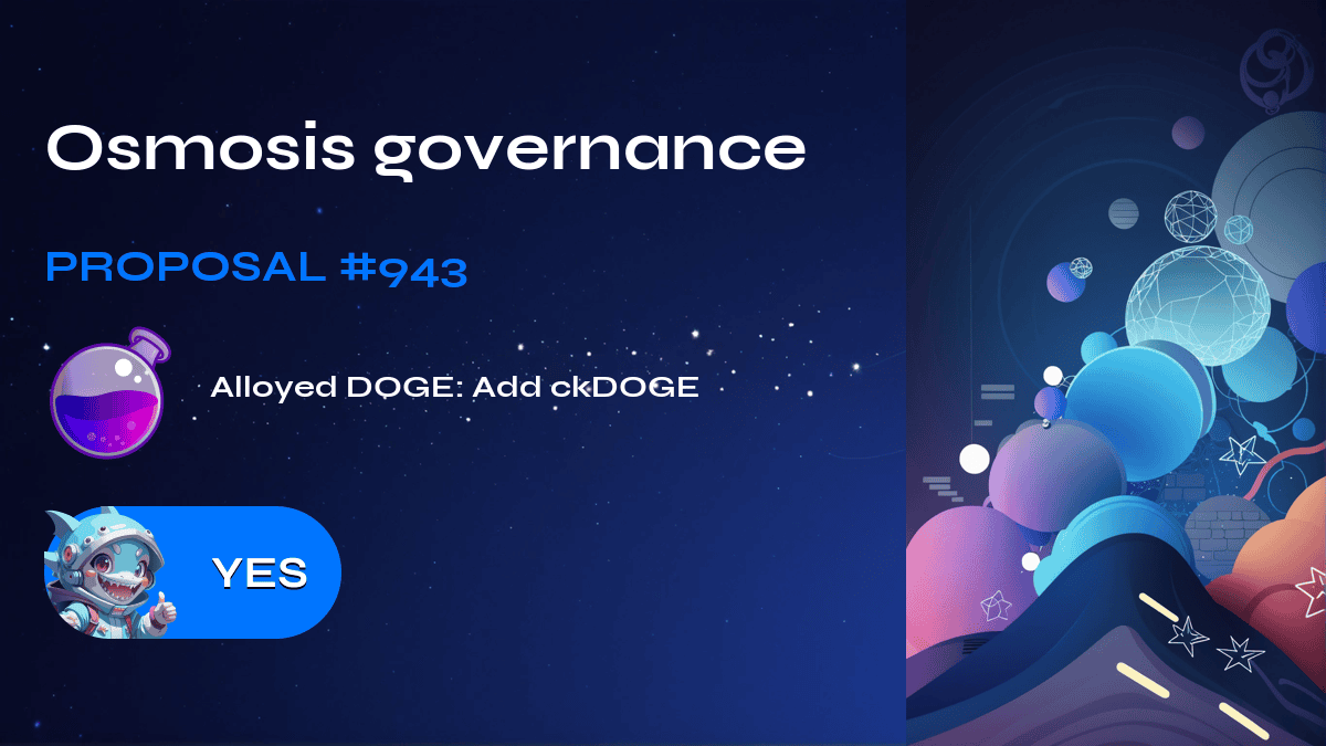 Osmosis governance. Proposal №943