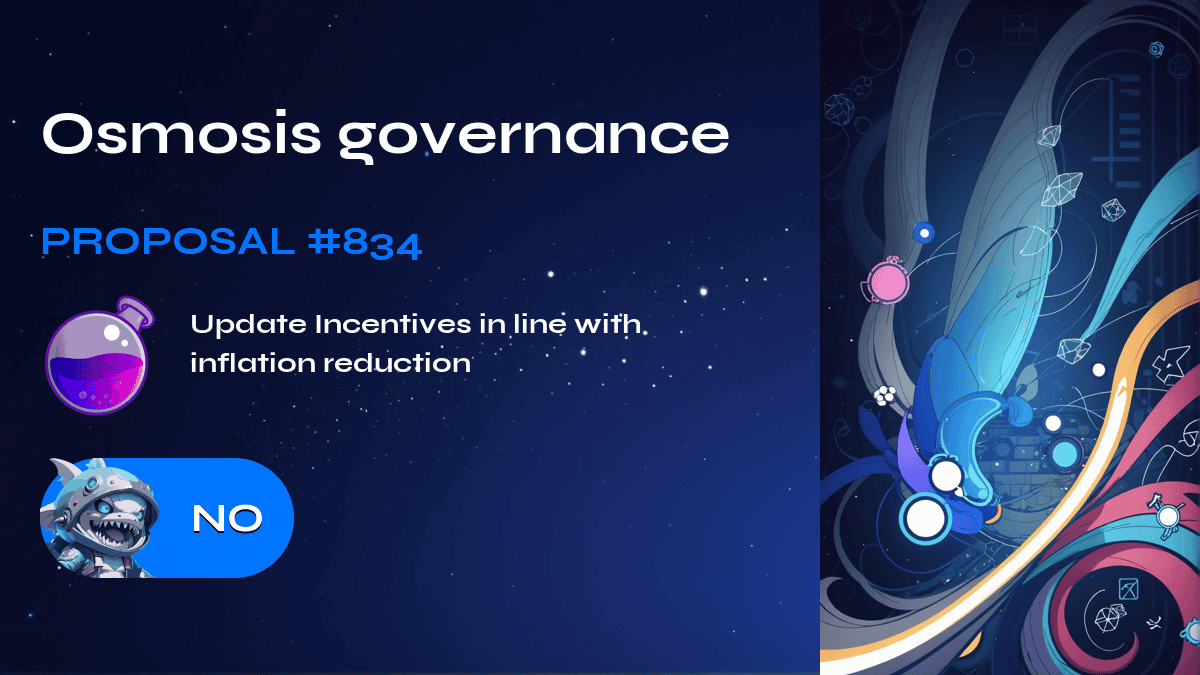 Osmosis governance. Proposal №834