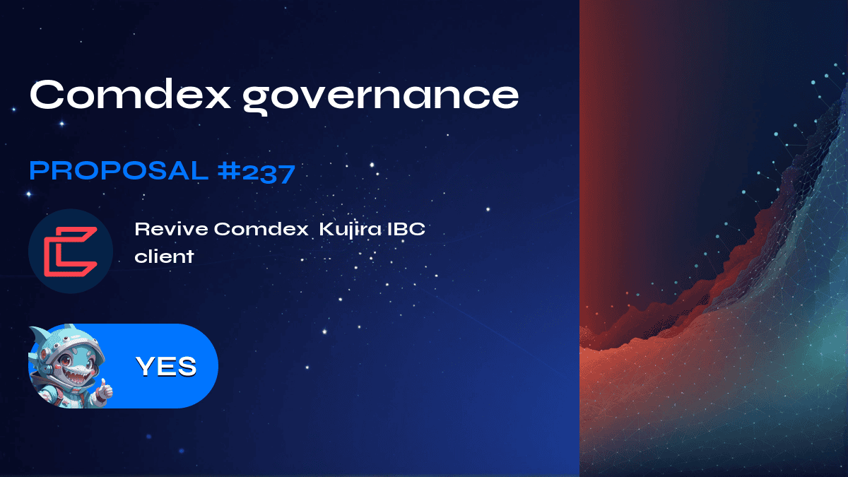 Comdex governance. Proposal №237