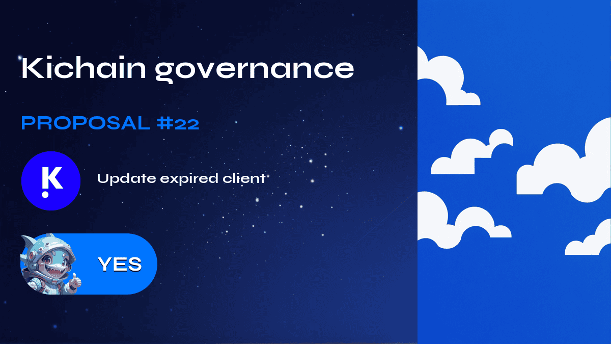 Kichain governance. Proposal №22