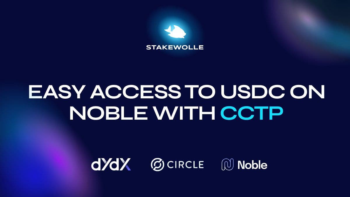 dYdX is working with Circle to give Noble users better access to USDC