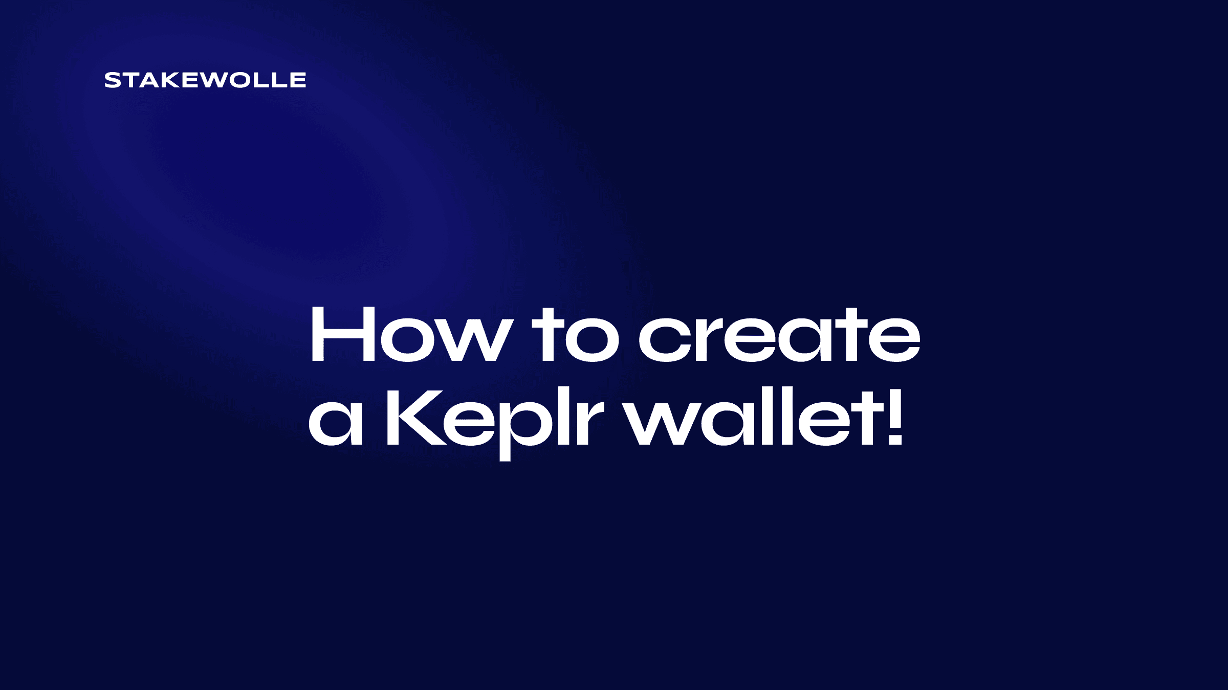 How to create a Keplr wallet!