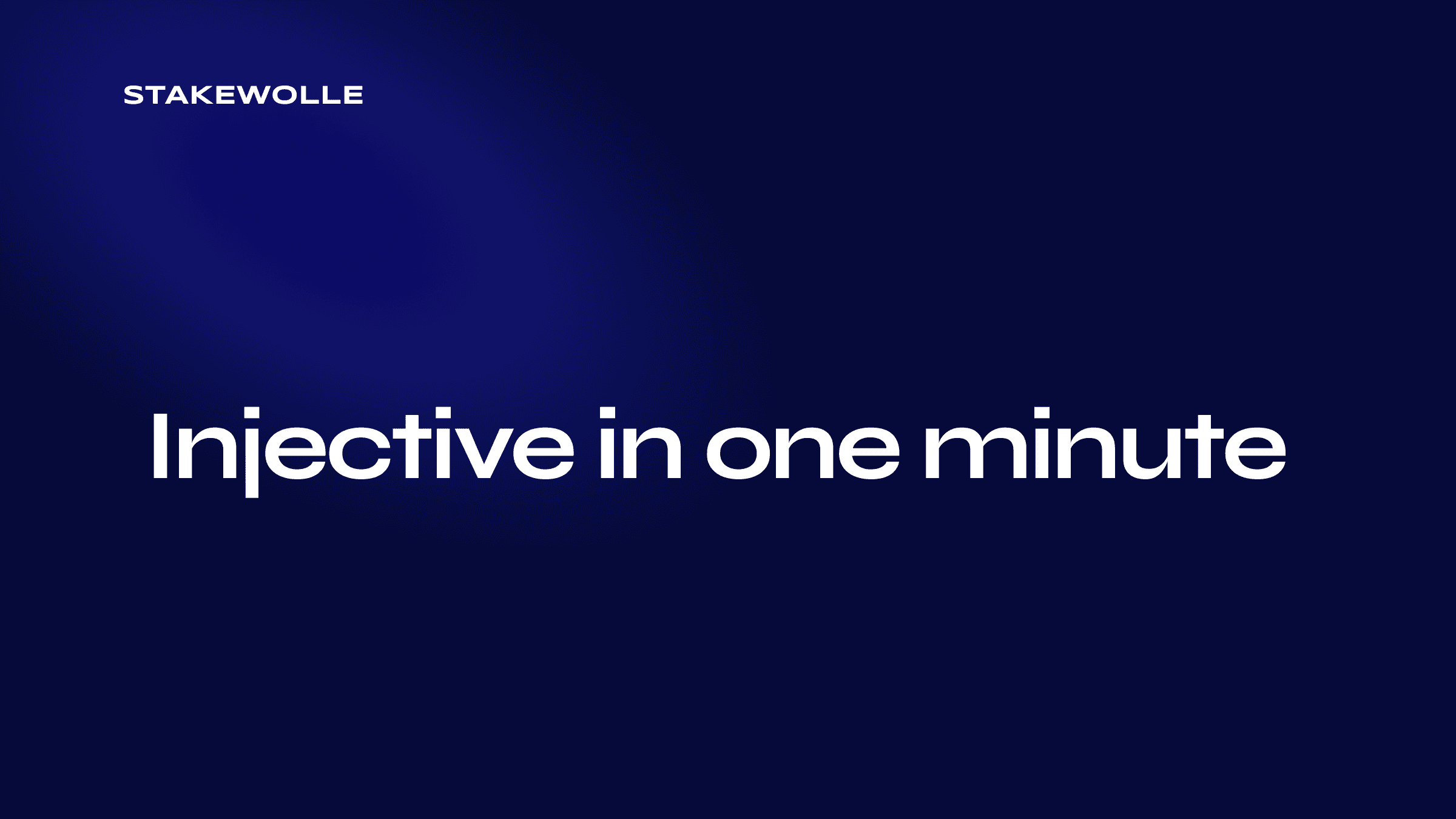  Injective in one minute