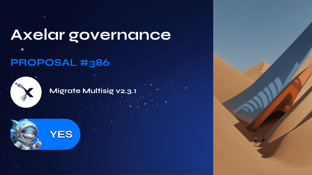 Axelar governance. Proposal №386